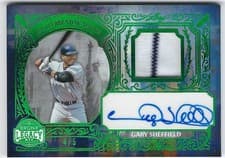 2025 Leaf Bronx Legacy Autograph Memorabilia Gary Sheffield #AM-GS1 card