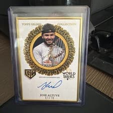 2025 Topps Gilded Collection Gilded Champions Autographs Jose Altuve #GCH-JA card