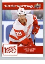 2025-26 Upper Deck Detroit Red Wings Centennial Base Set Sam Gagner #33 card
