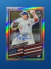 2026 Panini Stars & Stripes Prizm Signatures Prizms Tomas Valincius #21 card