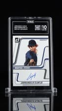 2025 Donruss Next Day Autographs Jurrangelo Cijntje #ND-JC card