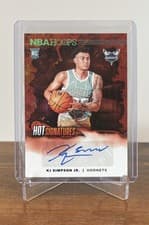 2024-25 Hoops Hot Signatures Rookies KJ Simpson Jr. #HSR-SIM card