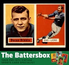 Dorne Dibble 1957 Topps card