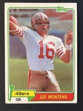Joe Montana 1981 Topps card