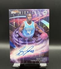 2025-26 Topps Midnight Stroke of Midnight Autographs Rookies Sion James #SMR-SJ card