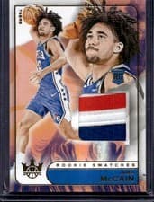 2024-25 Panini Court Kings Rookie Swatches Jared McCain #RJS-JMC card
