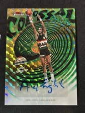 2025-26 Finest Colossal Shots Autographs Alex English #CS-JE card