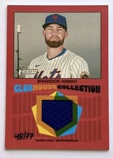 2026 Topps Heritage Clubhouse Collection Relics Brandon Nimmo #CCR-BN card