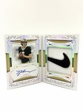 2025 Panini National Treasures Rookie First Edition Signatures Booklet Tyler Shough #5 card