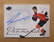 2024-25 Upper Deck Premier Premier Penmanship Travis Konecny #PEN-TK card