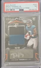 2024 Panini Black Rookie Patch Autographs Brian Thomas Jr. #207