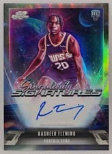 2025-26 Topps Cosmic Chrome Singularity Signatures Rasheer Fleming #SS-RF card