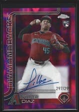 2025 Topps Chrome Rookie Autographs Yilber Diaz #RA-YD card