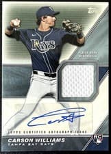 2026 Topps Major League Material Autographs Carson Williams #MLM2-CW card