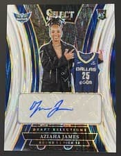 2025 Panini Select WNBA Draft Selections Signatures Aziaha James #25 card
