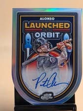 2025 Topps Cosmic Chrome Launched Into Orbit Autographs Pete Alonso #LIOA-PA card