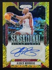 2024-25 Panini Prizm Sensational Signatures Alonzo Mourning #SS-AMH card
