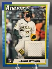2025 Topps Update 1990 Topps Baseball Relics Jacob Wilson #90RU-JW card