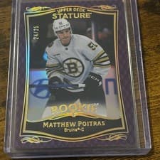 2024-25 Upper Deck Stature 2023-24 Base Rookies Update Matthew Poitras #41 card