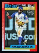 2025 Topps Chrome 1990 Topps Baseball Ronald Acuna #90CB-2 card