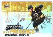 2025-26 Upper Deck MVP Net Presence David Pastrnak #NP-11 card