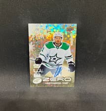 Logan Stankoven 2024-25 Upper Deck Ice Sub Zero Rookies Blue Auto card