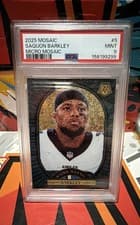 Saquon Barkley 2025 Panini Mosaic Micro card