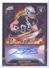 2025 Topps Cosmic Chrome Solar Flares Signatures Brock Bowers #SFS-BB card