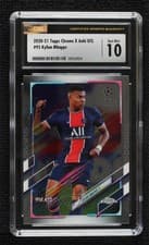 2020 Topps Chrome Steve Aoki UEFA Champions League Kylian Mbappe Neon Future IV #95 card