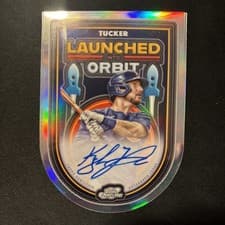 2025 Topps Cosmic Chrome Launched Into Orbit Autographs Kyle Tucker #LIOA-KT card