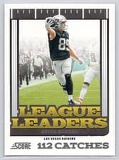 2025 Score League Leaders Brock Bowers #12 card