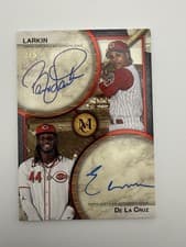 2025 Topps Museum Collection Dual On Card Autographs Barry Larkin #DA-LD card