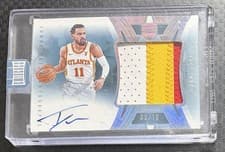 Trae Young 2024-25 Panini Eminence Jumbo Patch Autographs card