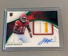 2025 Panini Immaculate Immaculate Numbers Rookie Patch Autographs Jalen Royals #25 card