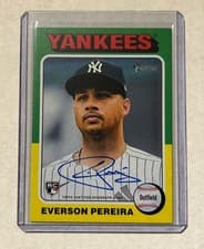 2024 Topps Heritage Real One Autograph Everson Pereira #ROA-EP card