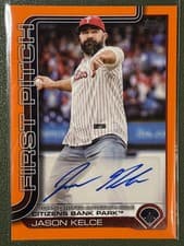 2025 Topps 2024 First Pitch Autographs Jason Kelce #FPA-JK card