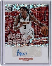 Bones Hyland 2022 Panini Donruss Optic Fast Break Signatures card