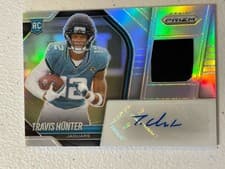 2025 Panini Prizm Rookie Patch Autographs Travis Hunter #18 card