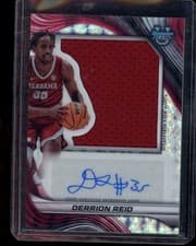2024-25 Bowman's Best University Prospect Jumbo Relic Autographs Derrion Reid #PJRA-DR card
