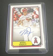 2025 Topps Archives 1987 Topps Boardwalk and Baseball Autographs Mike Trout #87BBA-MT