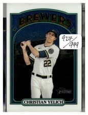 Christian Yelich 2021 Topps Heritage card