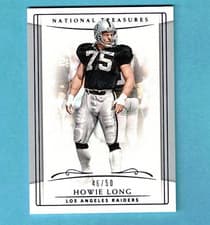 Howie Long 2018 National Treasures card