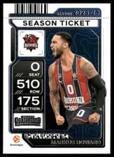 2025-26 Panini Contenders EuroLeague Base Season Ticket Markus Howard #19 card