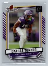 2024 Clearly Donruss The Rookies Dallas Turner #14 card