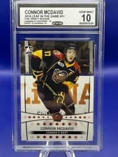 Connor McDavid 2015 Leaf in the Game Chl Draft card
