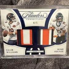2025 Panini Flawless Flawless Connections Caleb Williams/Rome Odunze #17