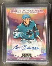 2024-25 O-Pee-Chee Platinum Rookie Autographs Ethan Cardwell #R-EC card