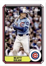 2025 Topps Archives 1987 Topps Boardwalk and Baseball Matt Shaw #87BB-25 card