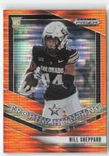 2025 Panini Prizm Draft Picks Trophy Hunting Will Sheppard #24 card