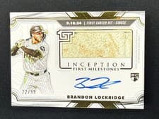 2025 Topps Inception MLB First Milestone Autograph Relics Brandon Lockridge #FMAR-BLO card